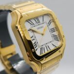 seiko santos yellow gold