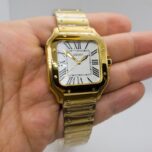 seiko santos yellow gold