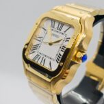 seiko santos yellow gold
