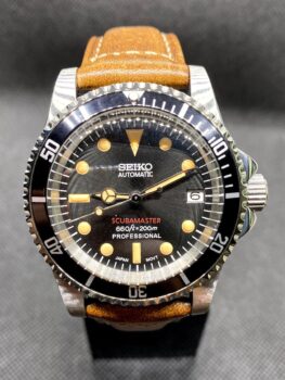 Seiko Submariner mod vintage convex glass