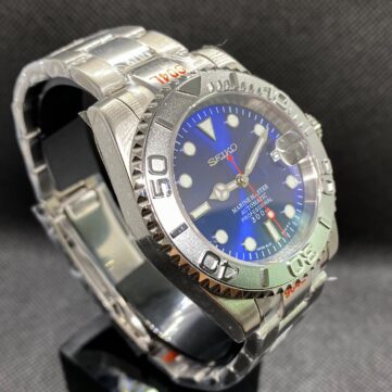 Seiko Blue Yachtmaster Red pointer submariner mod